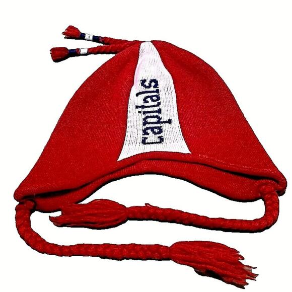 Old Time Hockey Washington Capitals Tasseled Beanie Winter Cap/Hat Red/White NHL - Picture 2 of 6